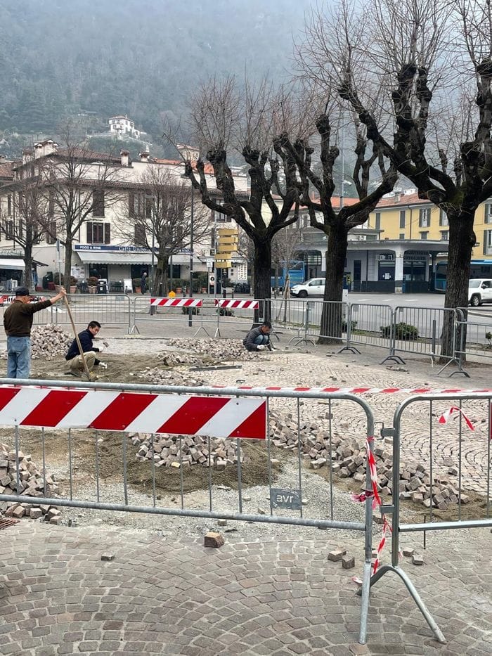Lavori in corso sul lungolago
