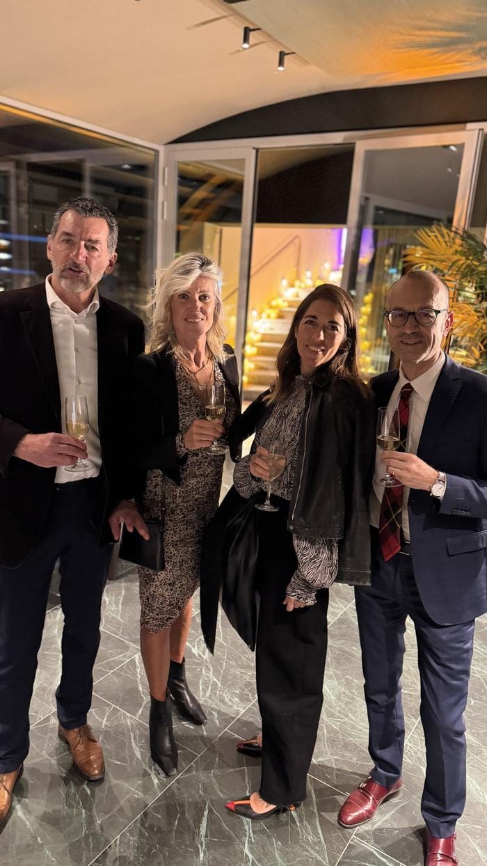 Flore Pilzer con il marito Richard,   Antonella Corengia e Diego Minonzio