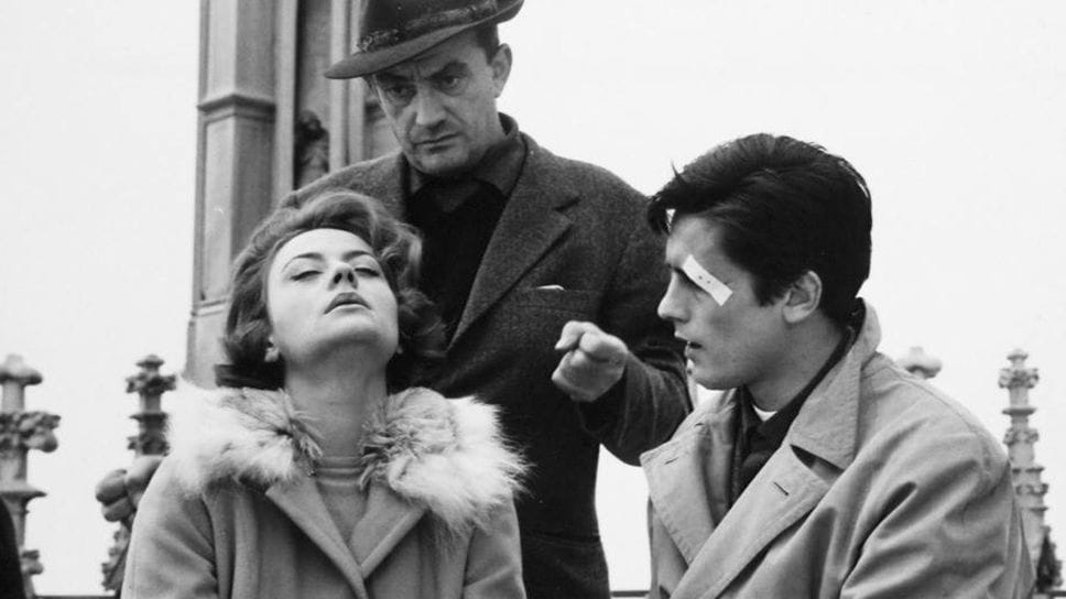 Una foto di scena del film “Rocco e i suoi fratelli” scattata da Giuseppe Rotunno sul tetto del Duomo di Milano