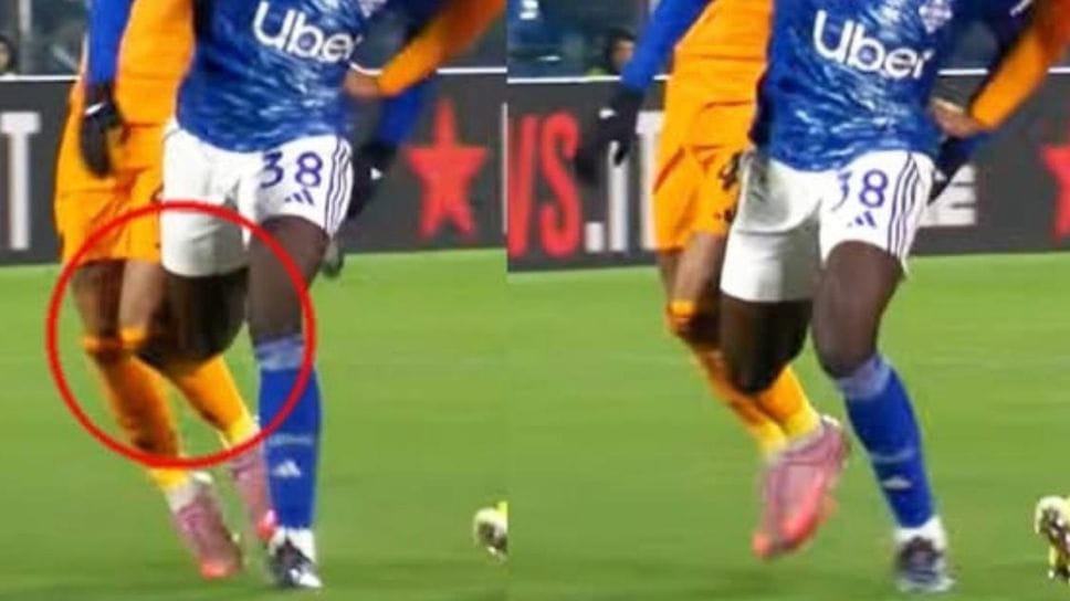 Le due gambe entrano in contatto