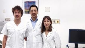 Federico Giussani, Claudio Sorino e Francesca Frassanito, pneumologi di Asst Lariana