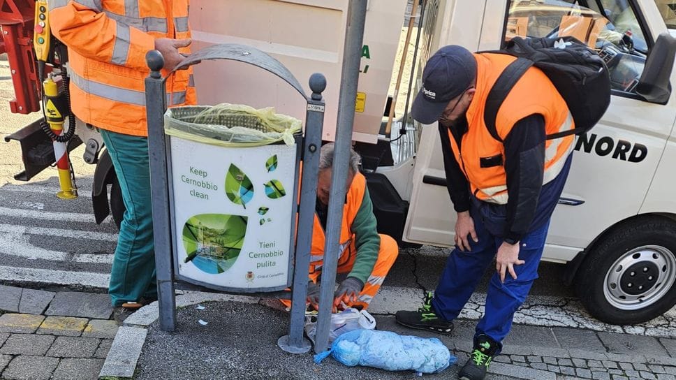 I controlli nei cestini portarifiuti