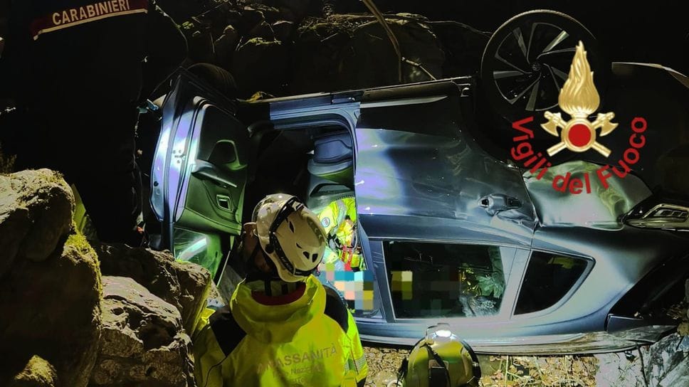 L’intervento di soccorso ieri sera a Ponna