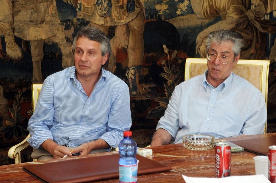Bossi con l’ex presidente della Provincia di Como Leonardo Carioni