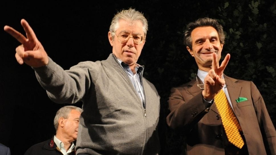 Umberto Bossi con Attilio Fontana