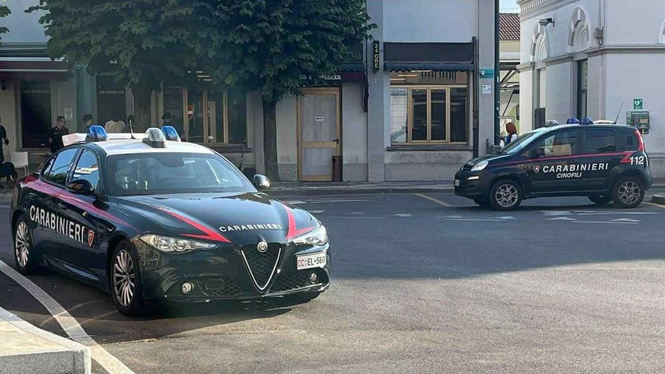 Un intervento dei carabinieri