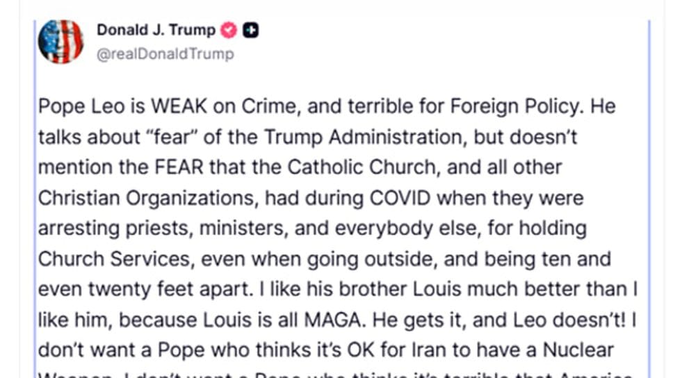 Trump attacca il Papa: «Debole sul fronte della criminalità e pessimo in politica estera»