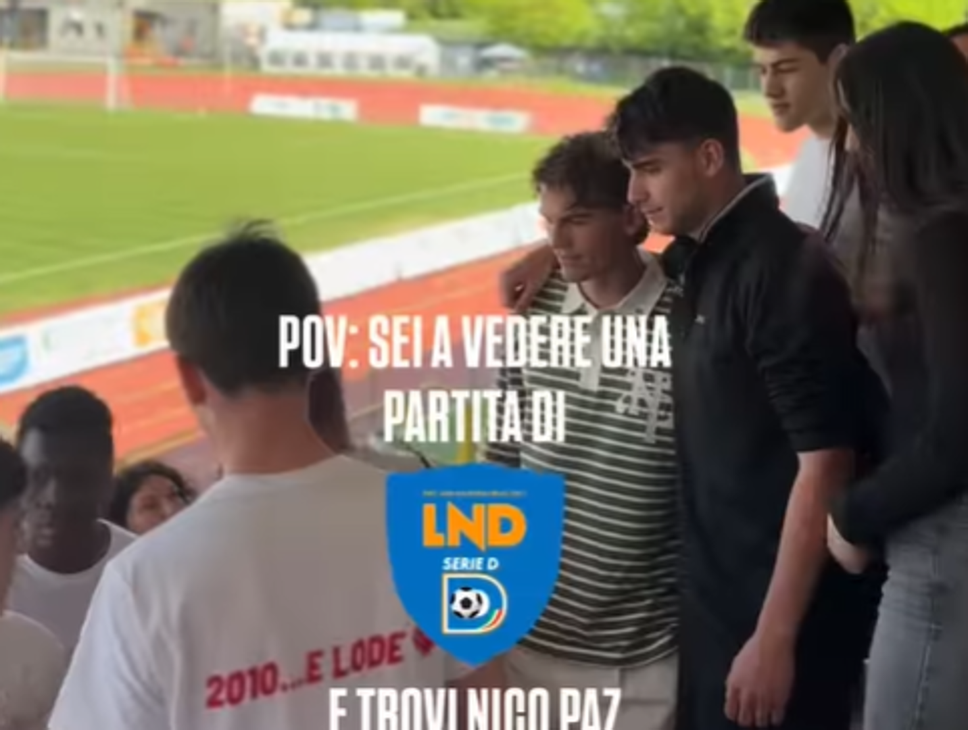 Nico Paz, doppia sorpresa: spettatore per una partita di Serie D e il cugino esordisce nella Primavera del Como