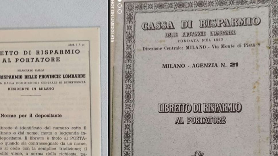 Ritrova un libretto del 1965: «Oggi vale quarantamila euro»