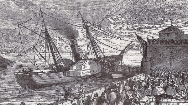 In battello a vapore nel Risorgimento