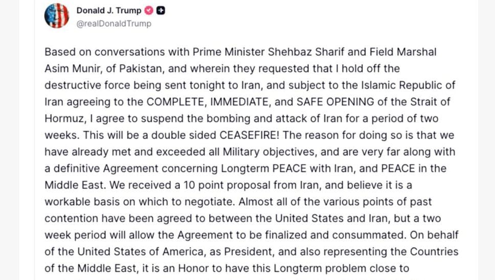 Stati Uniti e Iran firmano un cessate il fuoco: il prezzo del petrolio è già sceso