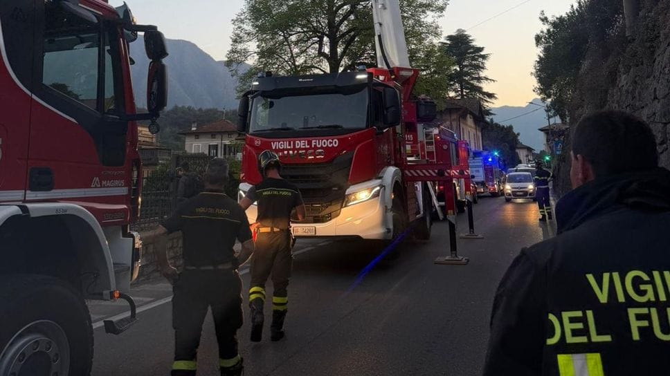 Tremezzina, allarme per un incendio in casa