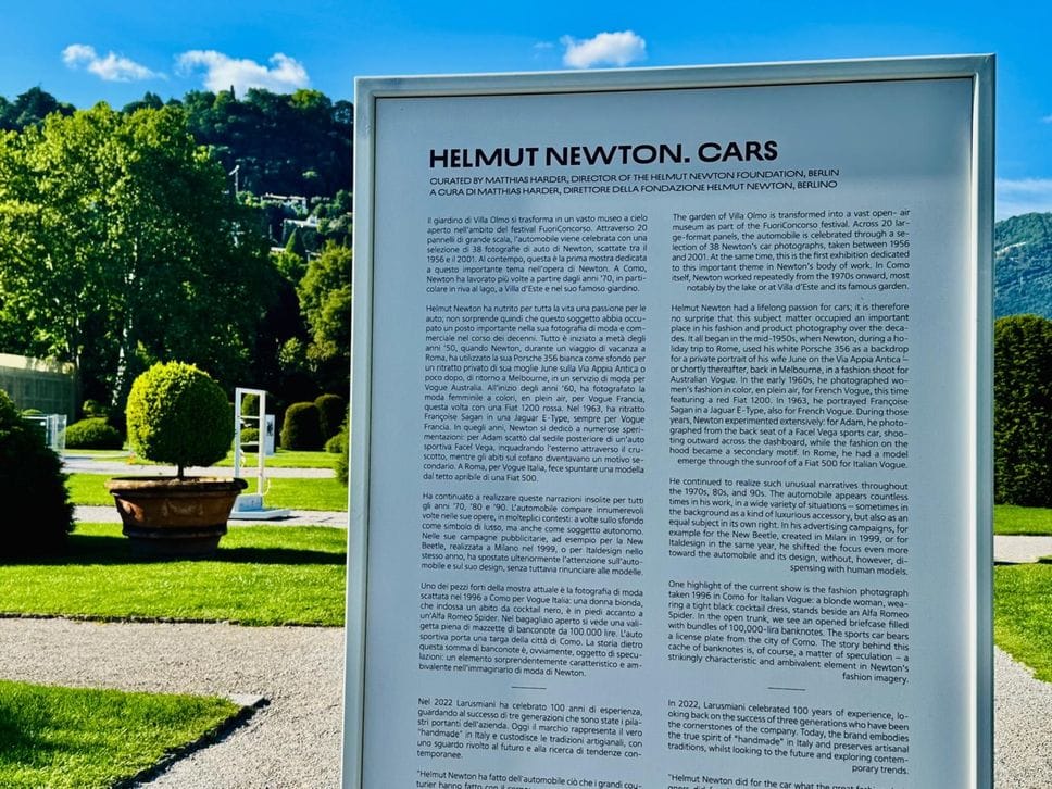 Newton, gli scatti di un genio. A Villa Olmo l’auto diventa arte
