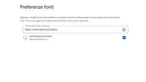 Le notizie de La Provincia di Como anche da Google: inserisci il nostro sito come fonte preferita