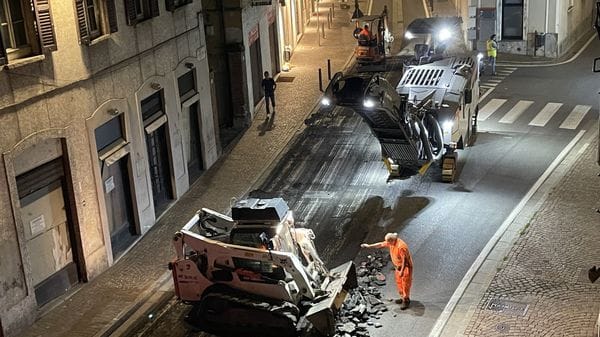 Nuovi asfalti a Cantù: cantieri attivi giorno e notte