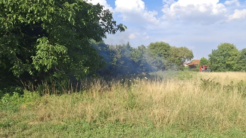 Incendio di rovi vicino al cimitero: fiamme domate in tempo
