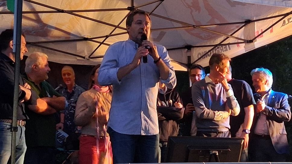 Salvini a Cantù tra battaglia contro la moschea e futuro politico di Como e Lecco