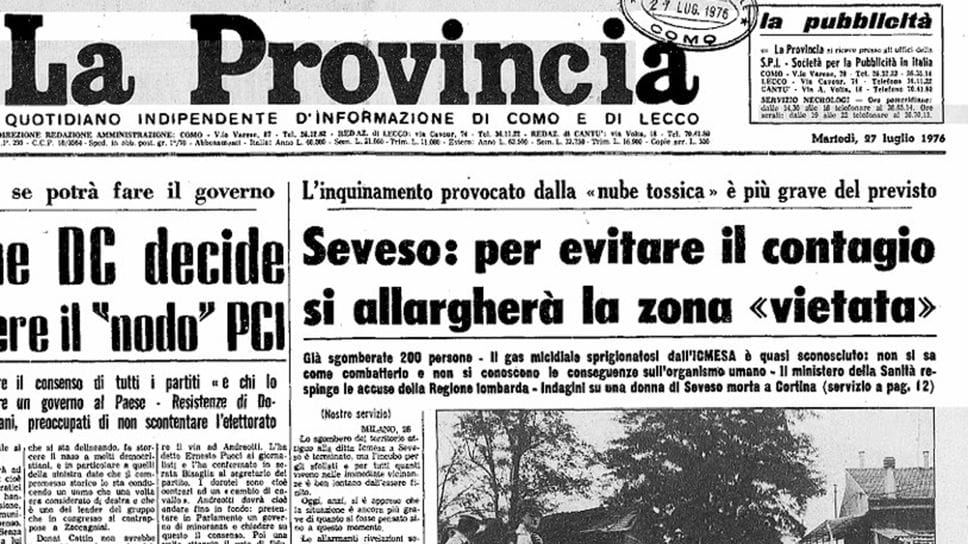 Seveso, cinquant’anni fa il disastro che sconvolse la Brianza