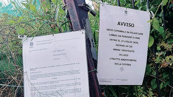 Il Comune sgombera gli orti sociali e diffida i pensionati di Rebbio