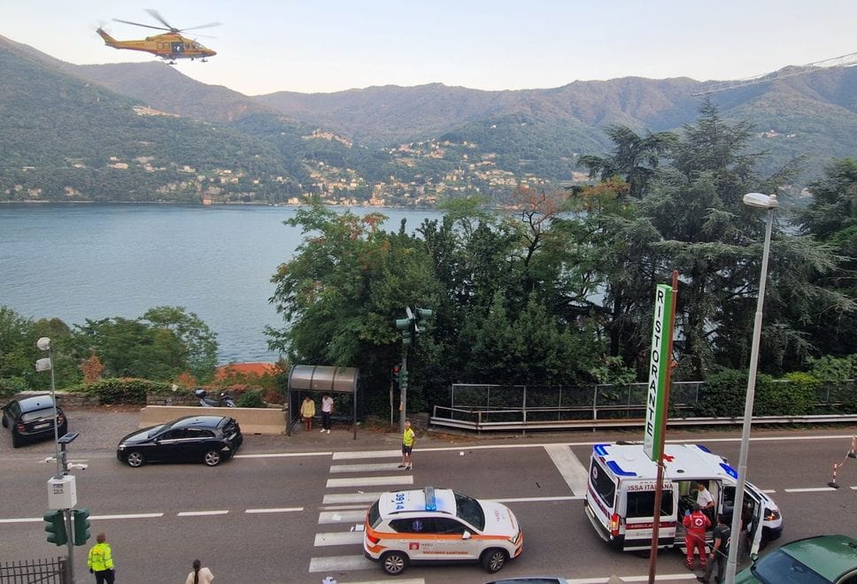Laglio, auto contro moto: ferito motociclista di 20 anni