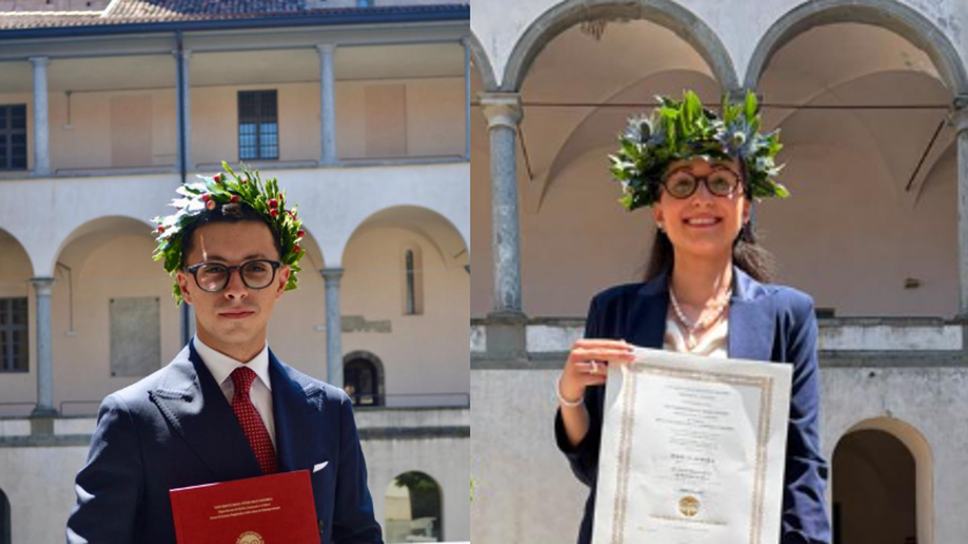 Stesso asilo, stessi banchi e ora dottori in Legge nello stesso giorno: la storia  di Francesco e Debora