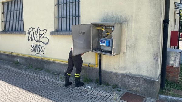 Fuga di gas: colpa di un furgone