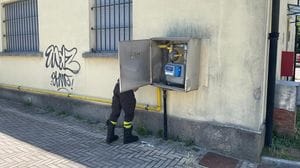 Fuga di gas: colpa di un furgone