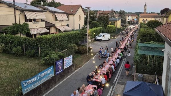 Cena d’altri tempi con 340 commensali, a Solbiate con Cagno