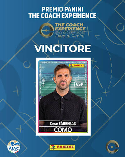 Fabregas mister dell’anno: una figurina speciale Panini