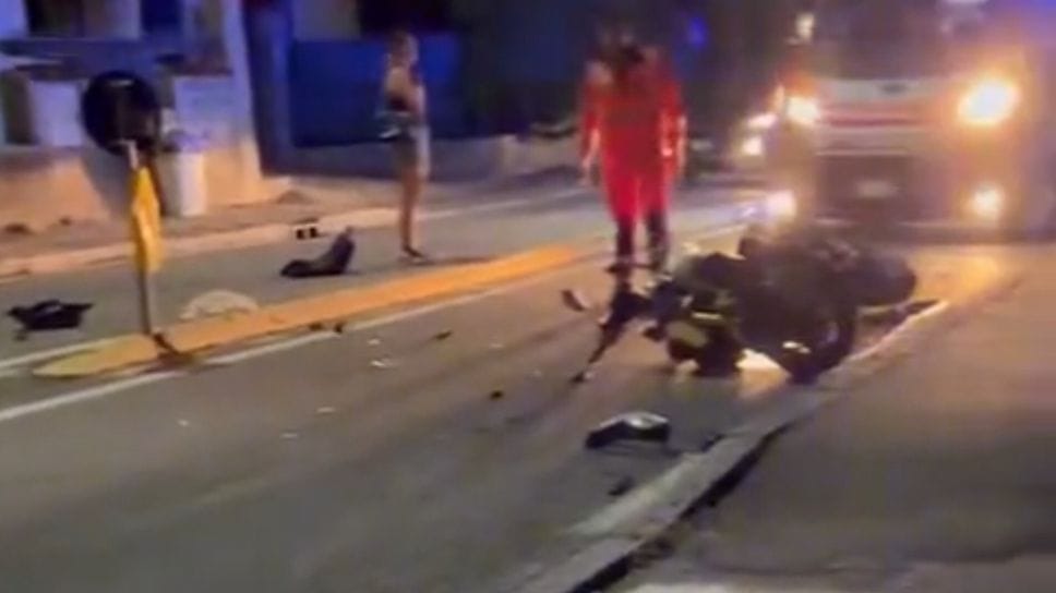San Fermo, scontro tra auto e moto: ferito un uomo di 58 anni