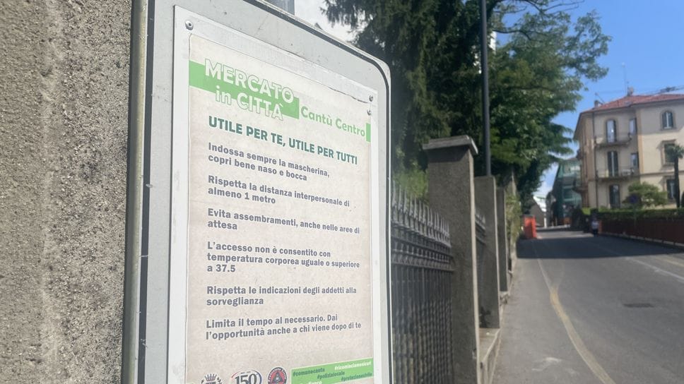 Cantù, il mercato si è fermato all’emergenza Covid