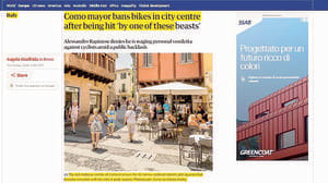 Il caso delle biciclette vietate in centro a Como finisce anche sul Guardian
