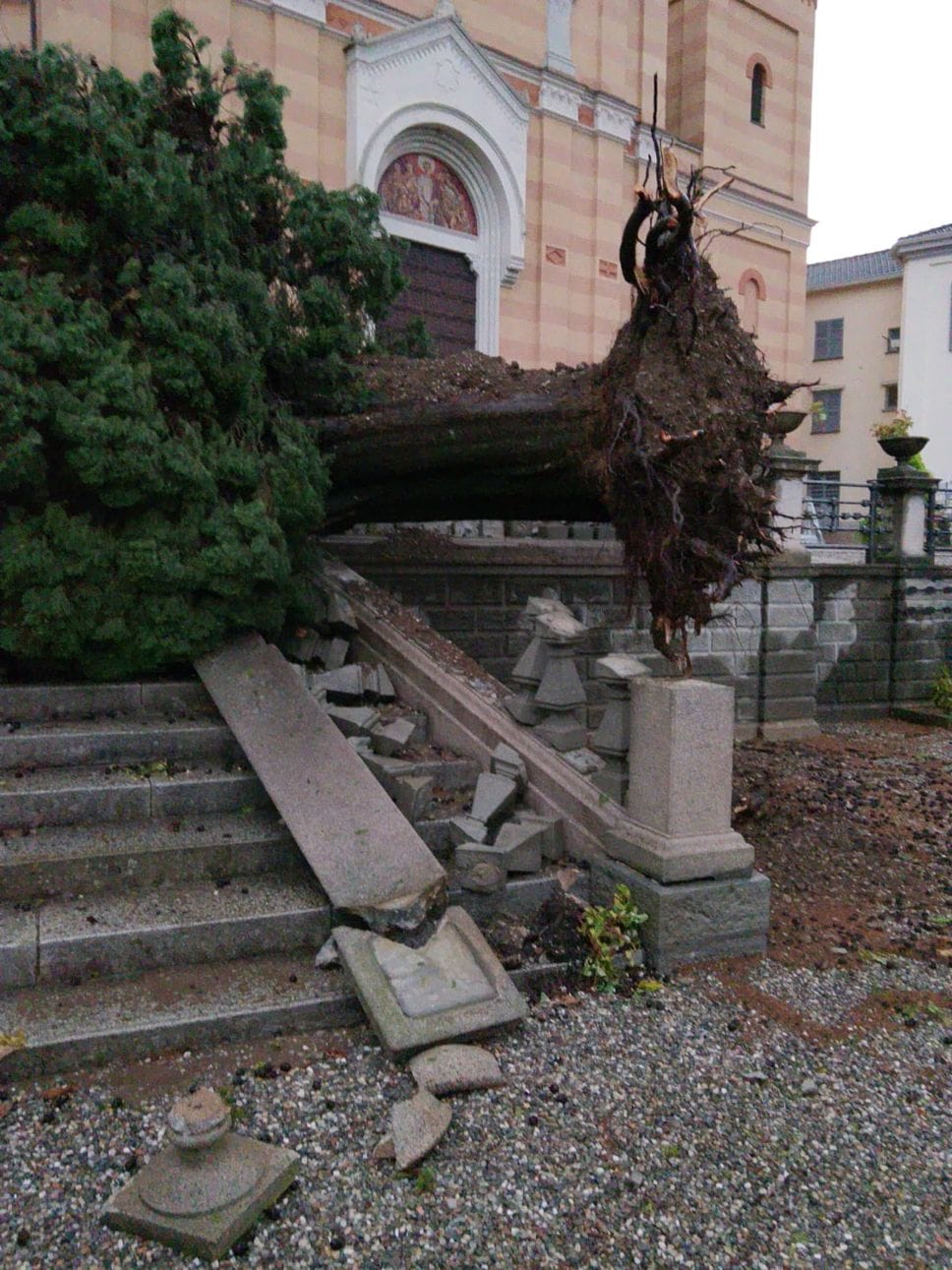 Maltempo, alberi caduti, blackout e danni. Regina a senso unico alternato