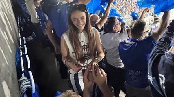 Stefania, Simone e l’anello in curva: «Nozze allo stadio? Sarebbe esaltante»