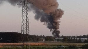 Incendio  a Turate: capannone in fiamme con animali all’interno (Video)