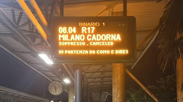 Furto di cavi di rame, caos sulla linea Como Lago - Milano Cadorna: treni soppressi 