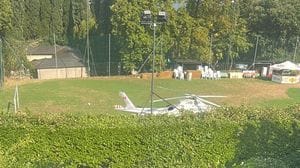 Stop agli elicotteri Vip al centro sportivo: «Non avevano il via libera del Comune»
