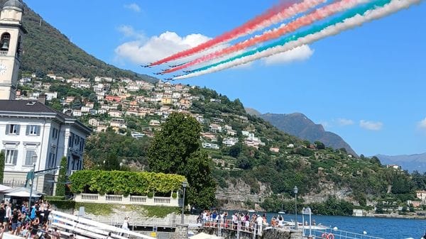 Frecce Tricolori a Cernobbio, foto e video 