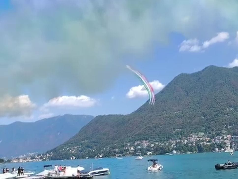 Frecce Tricolori a Cernobbio, foto e video 
